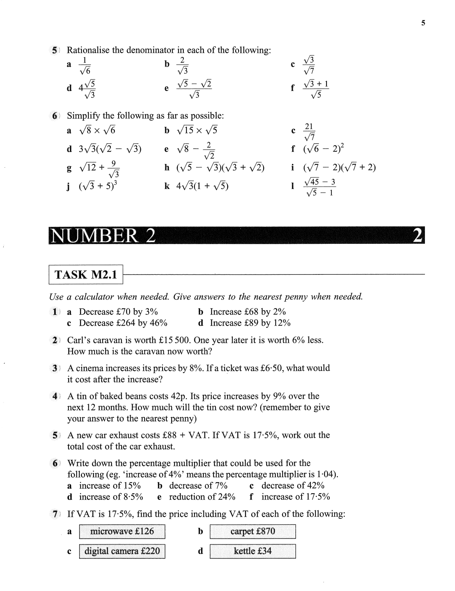 Essential Mathematics for GCSE - Higher - Homework Book
